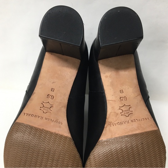 Loeffler Randall Ana-Va Block Heels Side Zip Leather Ankle Boots Black Size 6.5 - Picture 10 of 17